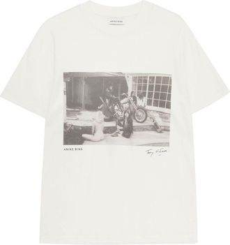 Anine Bing Lili Rolling Stones cotton T-Shirt - women - Cotton - S - Neutrals