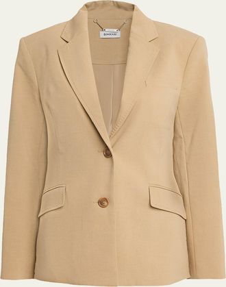 SIMKHAI Moren Pleated Back Blazer