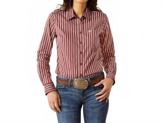 Ariat Kirby Stretch Shirt In Cabernet Stripe