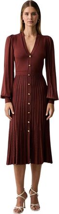 Twinset Dames, Jurken, Bruin, Maat: M Viscose