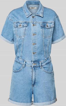Only Regular Fit Playsuit aus Baumwoll-Mix Modell CASTEL in Hellblau, Gr&ouml;&szlig;e XL