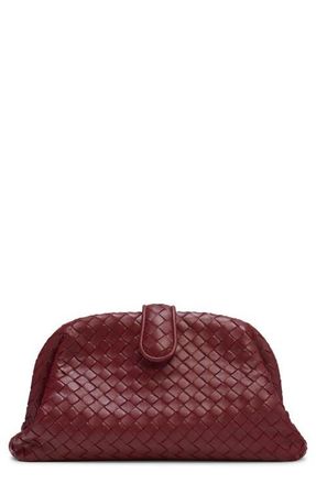 Bottega Veneta The Lauren 1980 Intrecciato Leather Clutch in 6569 Lava Red-Brass V at Nordstrom