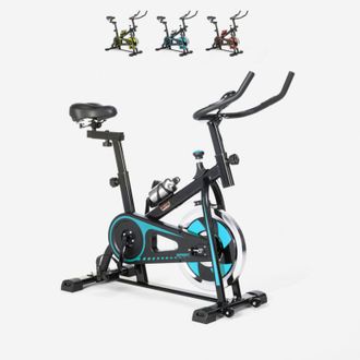 Leonardo Fit Bike Professionale Volano Bicicletta Indoor 8kg Minerva - Azzurro