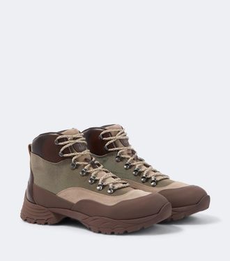 Brunello Cucinelli Leather-trimmed hiking boots