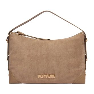 Love Moschino Tassen, Dames, Beige, ONE Size, Leer, Schoudertas