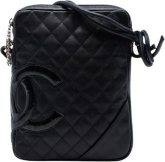 Chanel Pre-owned Cross Body Bags, female, Black, Size: ONE SIZE Pre-owned Cambon Ligne Crossbody