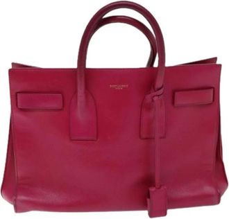 Saint Laurent Pre-owned Handbags, female, Pink, Size: ONE SIZE Pre-owned Leather Handbag