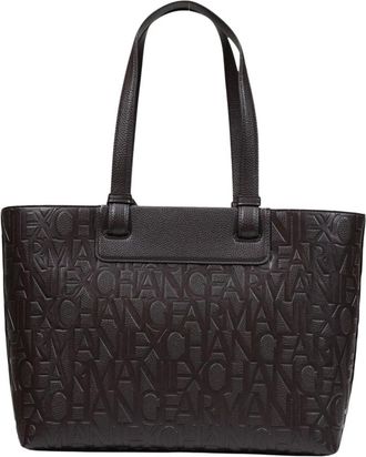 A|X Armani Exchange Shopper Bag - Dames - Shoppers - Bruin - ONE Size - Polyester - Tassen
