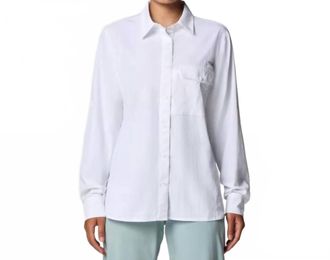 Columbia Wild Cast Long Sleeve Shirt In White