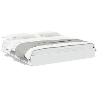 Berkfield Home Bed Frame with Drawers without Mattress White 180x200 cm Super King