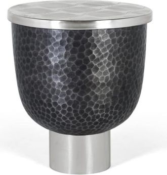 Giner&Colomer Mesa de centro redonda con tapa de aluminio