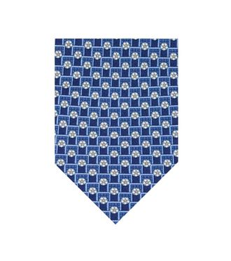 Ferragamo Blue Sport Geometric Print Tie