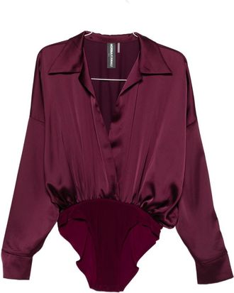 Norma Kamali Oversized Shirt Bodysuit