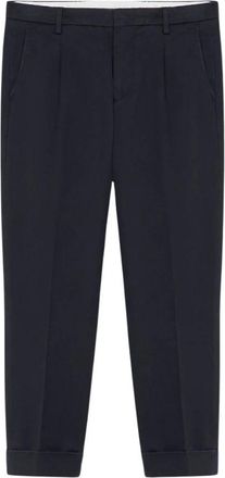 Brooks Brothers Navy Stretch Katoenen Chinos - Heren - Chinos - Blauw - W34 - Katoen - Broeken