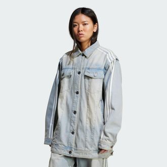 adidas Originals Womens Adilenium Season 3 Two-In-One Denim Shirt Jacket - Multicolour Cotton - Size X-Small