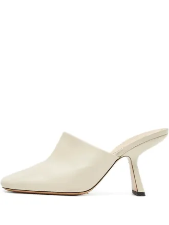 Nicholas Kirkwood pre-owned 40mm leather mules - women - Leather/Leather/Leather - 40 - Neutrals
