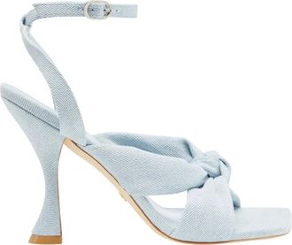 Stuart Weitzman Playa Ankle Strap 100 Sandaal - Dames - Sandalen met hakken - Blauw - 38 EU - Schoenen