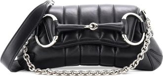 Gucci Horsebit Chain Vertical Quilted Leather Small shoulder bag - Zwart