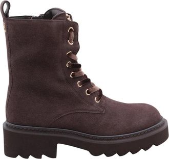 Tosca Blu Bloemen Enkellaars Madeliefje - Dames - Veterlaarzen - Bruin - 36 EU - Schoenen
