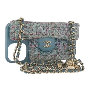 Chanel Pre-owned Mini Bags, female, Blue, Size: ONE SIZE Pre-owned iPhone Case