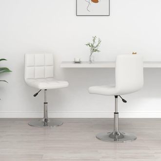 vidaXL Vidaxl - Sillas De Comedor 2 Unidades Cuero Sint&eacute;tico Blanco