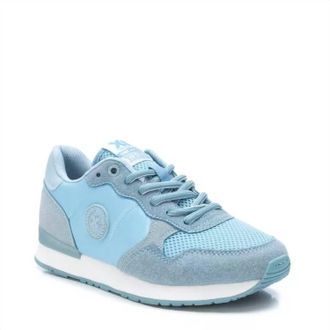 Xti Womens Lace-Up Sneakers In Light/pastel Blue