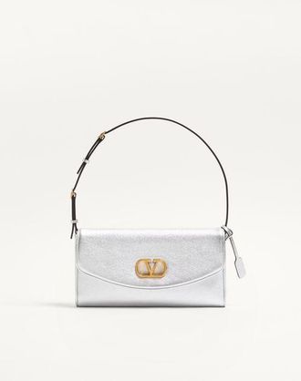 Valentino Garavani Valentino Garavani DeVain Small Shoulder Bag in Laminated Nappa Leather Wo