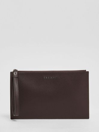 Orciani Pochette Micron in pelle pieno fiore