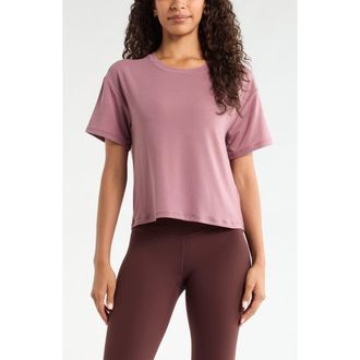 Zella Breathe Performance T-Shirt in Purple Shake at Nordstrom, Size Xx-Large