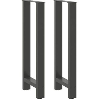 vidaXL Patas Para Mesa De Bar Antracita (2 Unidades, 40 X 100-101 Cm, Acero) Vidaxl