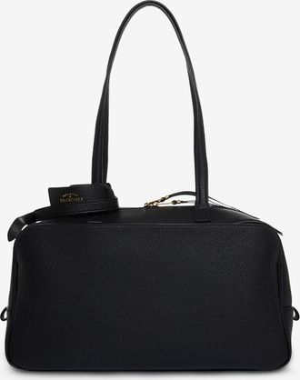 Balenciaga Bowling-Handtasche aus genarbtem Leder Carrie M
