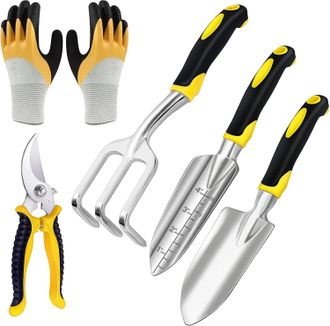 OEM Un Juego De 5 Herramientas De Jardiner&iacute;a De Aluminio Fundido: Un Kit De Herramientas De Jardiner&iacute;a Que Incluye Una Paleta, Una Esp&aacute;tula Y Un Rastrillo