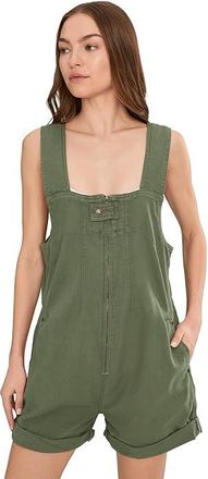 Free People We The Free Jude Shortalls Womens Shorts Verdant : MD (Womens 8-10) 3, Cotton