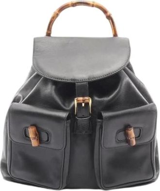 Gucci Pre-owned Backpacks, female, Black, Size: ONE SIZE Pre-owned Vintage Backpack