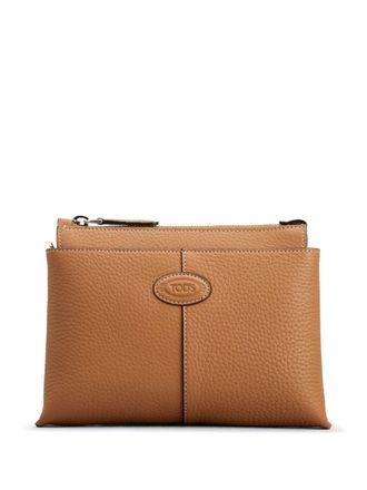 Tod's logo-debossed leather shoulder bag - men - Leather - OS - Brown