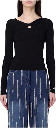 Patrizia Pepe Stijlvolle Top met Maglia Details - Dames - Tops - Zwart - Maat: XS