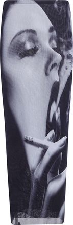 Jean Paul Gaultier Mesh Long Skirt Smoking Women