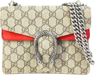 Gucci Pre-owned Shoulder Bags, female, Beige, Size: ONE SIZE Pre-owned Canvas gucci-bags