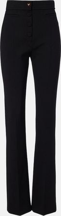 Valentino VGold wool-blend straight pants