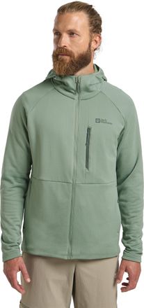 Jack Wolfskin Fleecejacke JACK WOLFSKIN KOLBENBERG HOODED FZ M, Herren, Gr. XXXL (60), gr&uuml;n (eucalyptus), Oberstoff: 92% POLYESTER, 8% ELASTHAN; Futter 1:00% POLYES