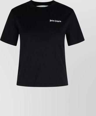 Palm Angels cotton ribbed crew-neck fitted t-shirt