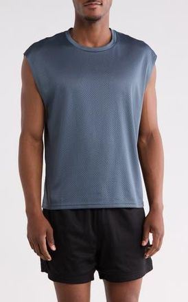 Zella Mesh Muscle Tank in Blue Slate at Nordstrom Rack, Size Xx-Large