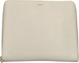 Guess Accessoires, Dames, Beige, ONE Size, Leer, Leren Documenten Aktetas