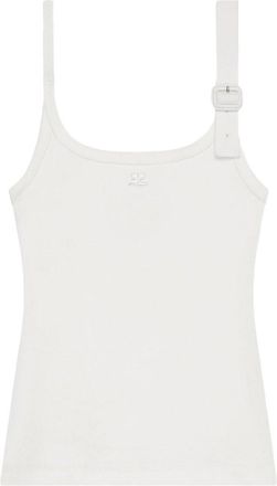 Courr&egrave;ges Buckle 90s Rib Tank Top