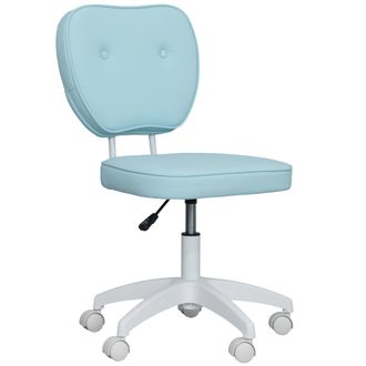 Vinsetto Vanity Task Chair With Adjustable Height - Armless - Cream/Blue - Cream | TJ Hughes Blue