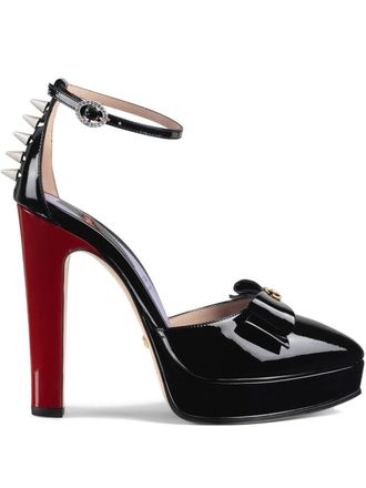 Gucci pumps van lakleer met strik - Zwart