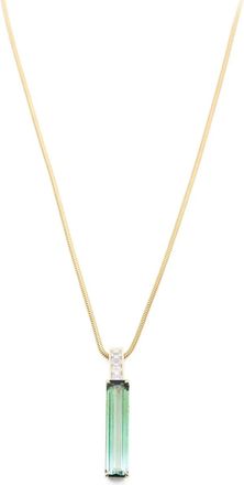 Yi Collection 18K yellow gold Jumbo Deco diamond and tourmaline necklace