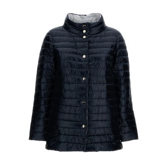 Herno Winter Jackets, female, Blue, Size: XS A-Shape Jacket