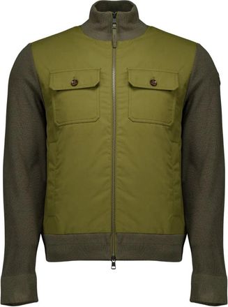 Moncler Gewatteerd wollen vest - Heren - Vesten - Groen - M - Wol - Truien & Vesten