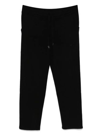 Canali wool-blend straight-leg trousers - Black